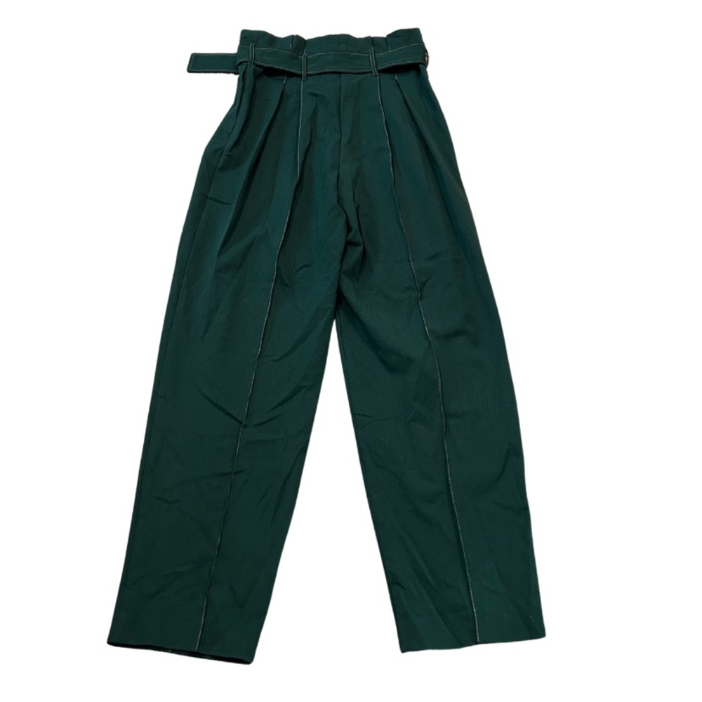 Mirla Beane Belted High Waist Trousers | Moss Green | Size 10 - Picture 5 of 8
